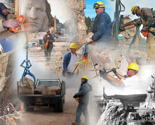 Crazy Horse Memorial Collage with the Kenco Rocklift