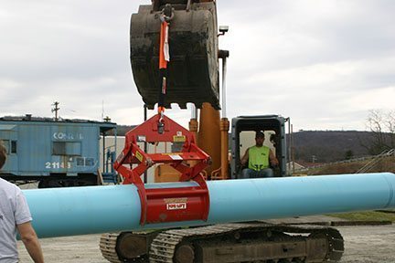 Kenco Pipe Lift Makes Transporting Pipe to Site Easy