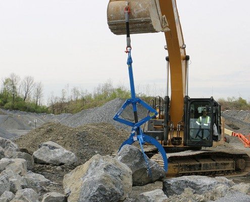 Moving Boulders with Excavator