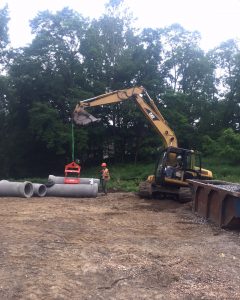 Merritt Construction using the Pipe Lift