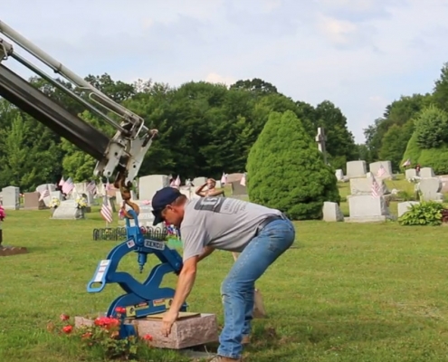 Placing Cemetery Monuments