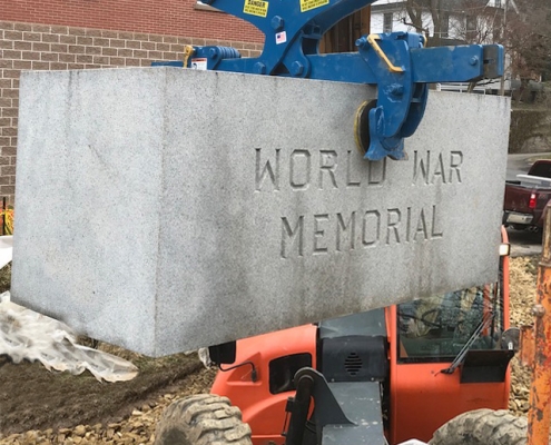World War Memorial Installation