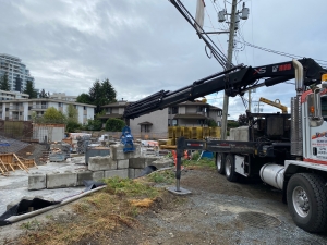 Lock Block Installation Wall