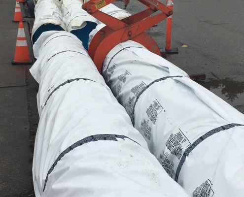 24 inch ductile iron pipe with plastic sleeve