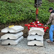 multilift on stack of capstone pieces