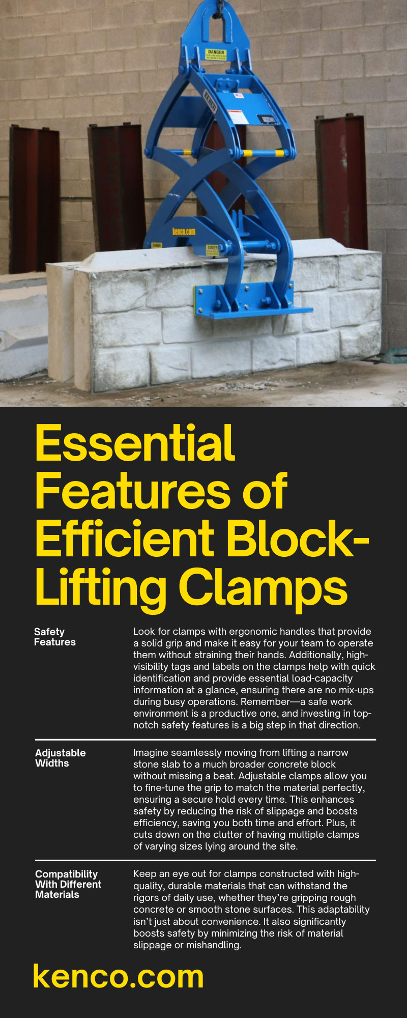 Essential Features of Efficient Block-Lifting Clamps