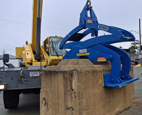 safest way to move waste blocks with an excavator