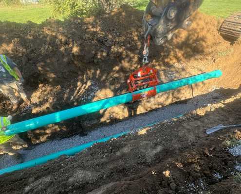 best method for installing pipe into trench