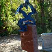 how to unload a monument or headstone from delivery pallet with clamping device