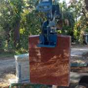 how to unload a monument or headstone from delivery pallet