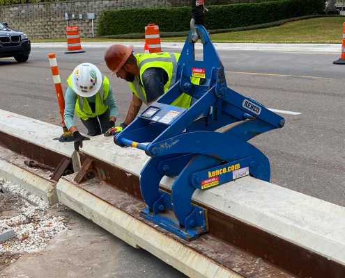 crew installing low profile barriers in florida