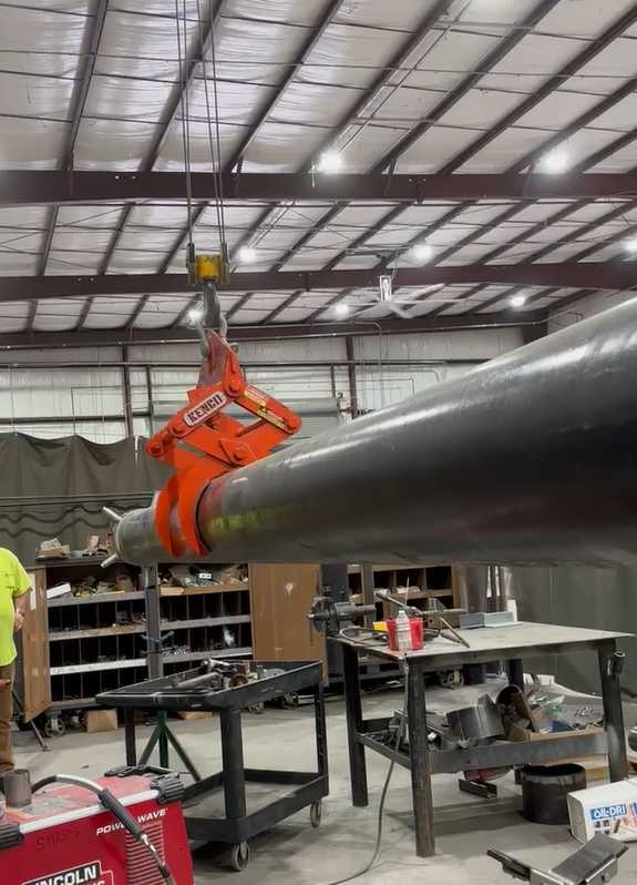 industrial application for a kenco pipe lifting device
